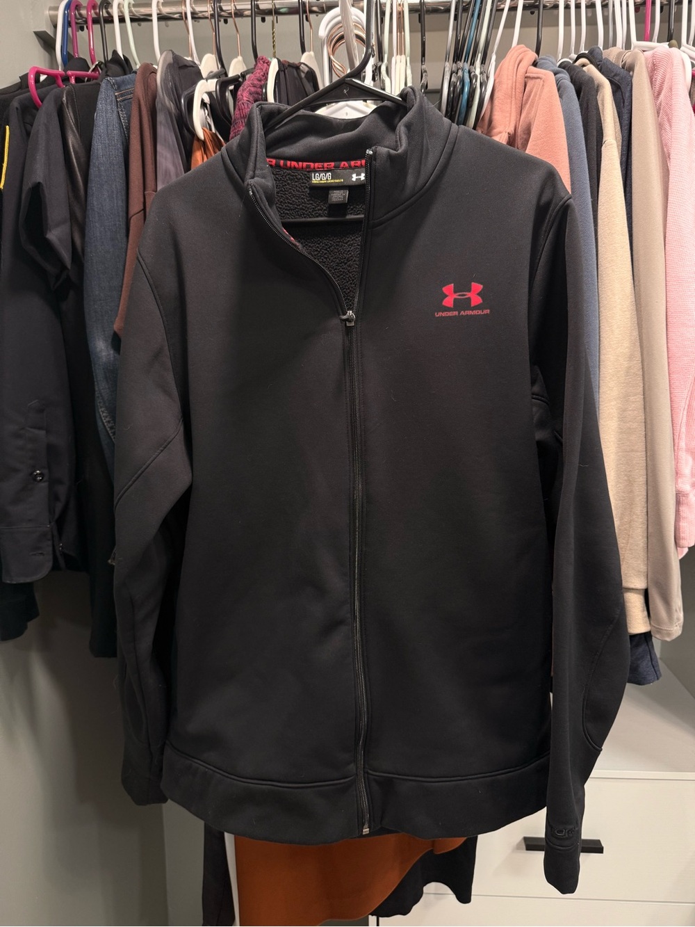Men’s Under Armour Storm Full Zip Black sweatshirt LG